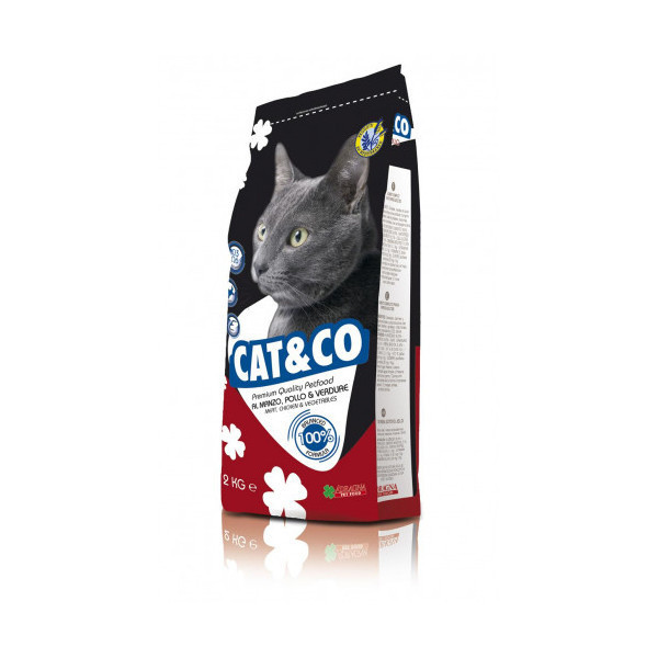 Сухой корм Adragna Cat & Co, для котов всех возрастов с курицей и индейкой, 20 кг