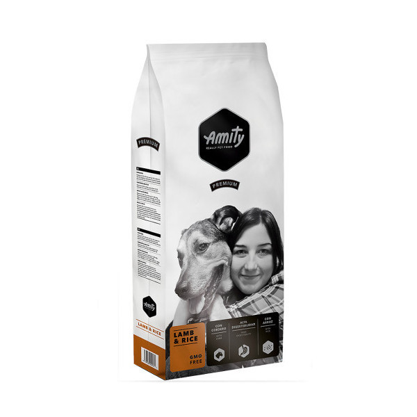 Сухой корм Amity Premium Adult Lamb&Rice для взрослых собак всех пород, с ягнёнком и рисом, 3 кг