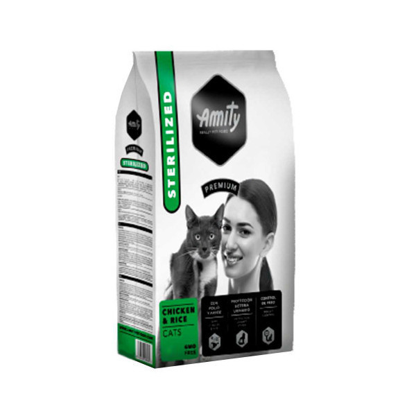 Сухой корм Amity Premium Chicken&Rice Sterilized Cats для стерилизованных кошек, с курицей и рисом, 10 кг
