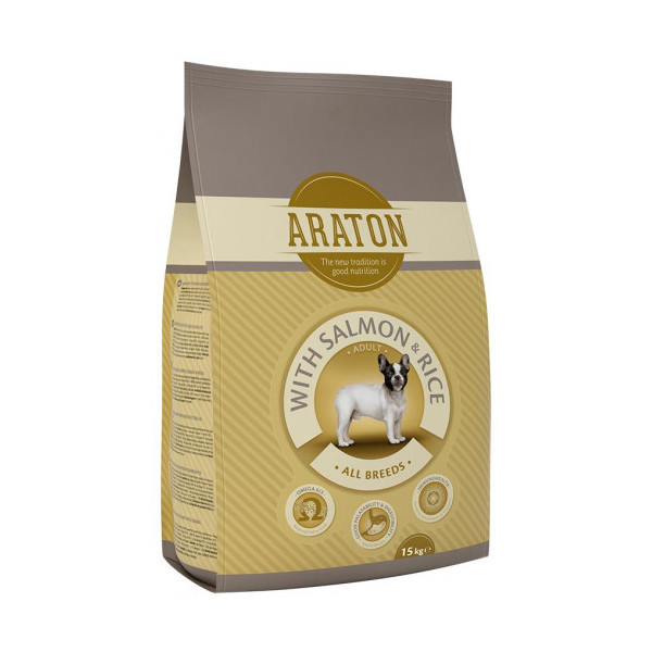 Сухой корм Araton Adult Salmon & Rice для собак весом от 5 до 60 кг, 15 кг