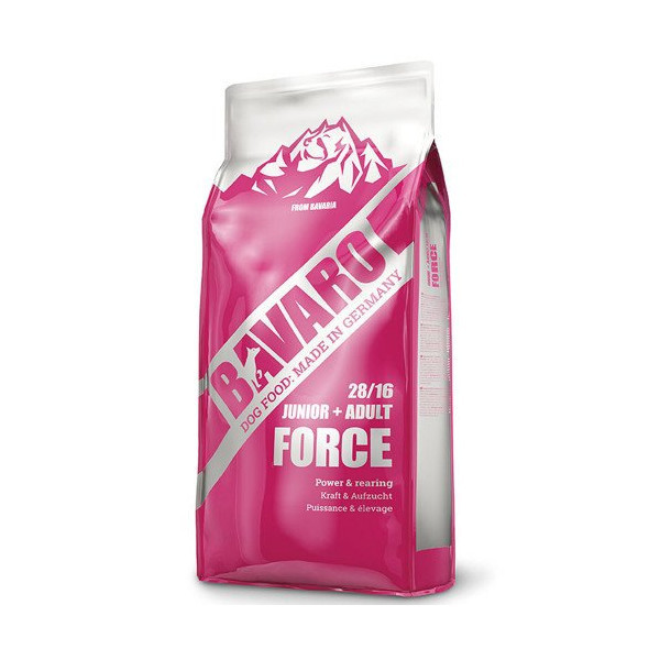 Сухой корм Bavaro Junior+Adult Force 28/16 для щенков и взрослых собак с высокой потребностью в энергии, 18 кг