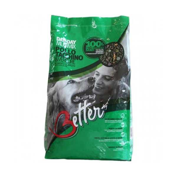 Сухой корм Better Multimix для взрослых собак, курица и индюшка с овощами, 20 кг