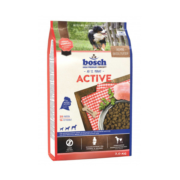 Сухой корм Bosch HPC Active, для собак, 3 кг