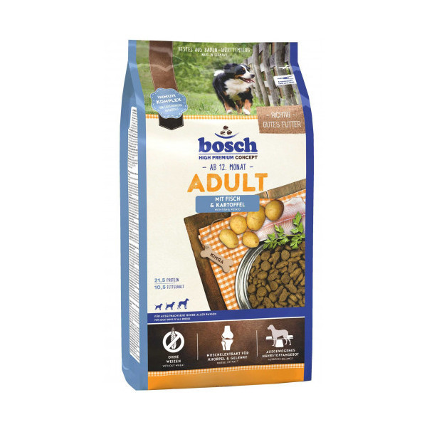 Сухой корм Bosch HPC Adult, рыба и картофель, для собак, 1 кг