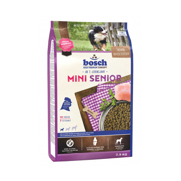 Сухой корм Bosch HPC Mini Senior, для собак, 1 кг