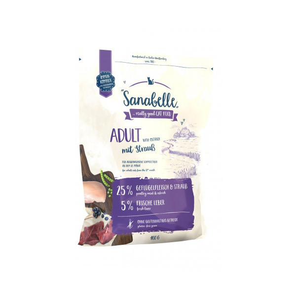 Сухой корм Bosch Sanabelle Adult с мясом страуса для кошек, 2 кг