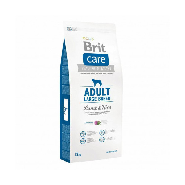 Сухой корм Brit Care Adult Large Breed Lamb & Rice, для собак весом от 25 кг, с ягненком и рисом, 12 кг
