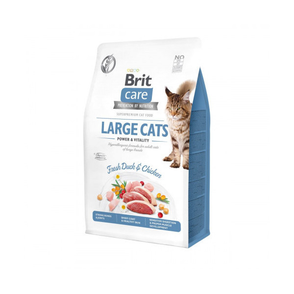 Сухой корм Brit Care Cat GF Large cats Power & Vitality, для кошек крупных пород, 0.4 кг