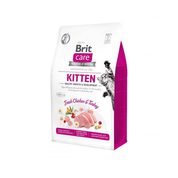 Сухой корм Brit Care Kitten HGrowth & Development, для котят, 0.4 кг