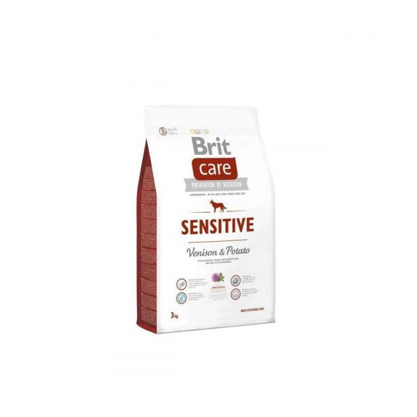 Сухой корм Brit Care Sensitive Venison & Potato, для собак, 3 кг