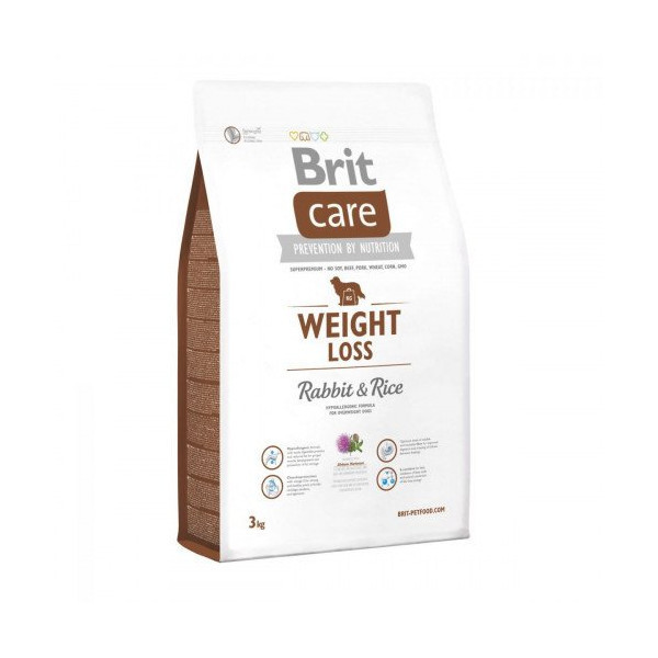Сухой корм Brit Care Weight Loss Rabbit & Rice, для собак с избыточным весом, 3 кг