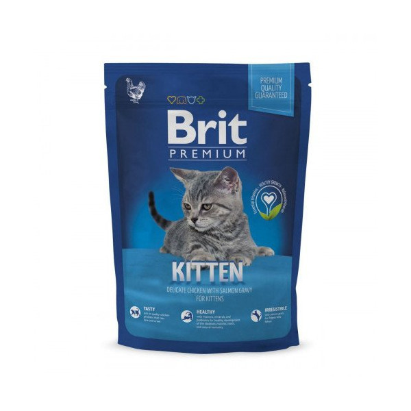 Сухой корм Brit Premium Cat Kitten, для котят, 0.8 кг