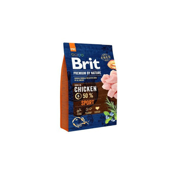 Сухой корм Brit Premium Dog Sport, для собак, 3 кг