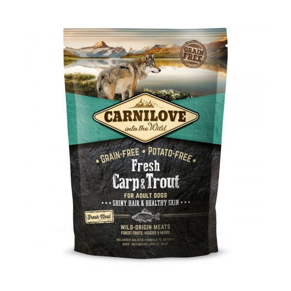 Сухой корм Carnilove Fresh Carp & Trout for Adult dogs, для собак, 1.5 кг