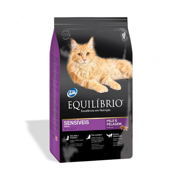 Сухой корм Equilibrio Cat для котов с проблемной кожей и чувствительным пищеварением, 7.5 кг