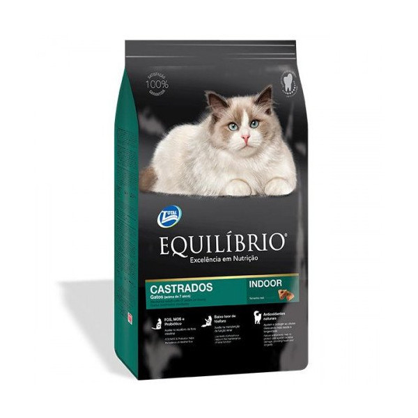 Сухой корм Equilibrio Cat для стерилизованных кошек и кастрированных котов старше 7-ми лет, 0.5 кг