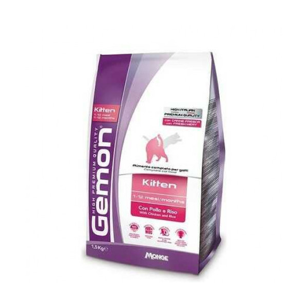 Сухой корм GEMON CAT Kitten курица с рисом 1,5 кг