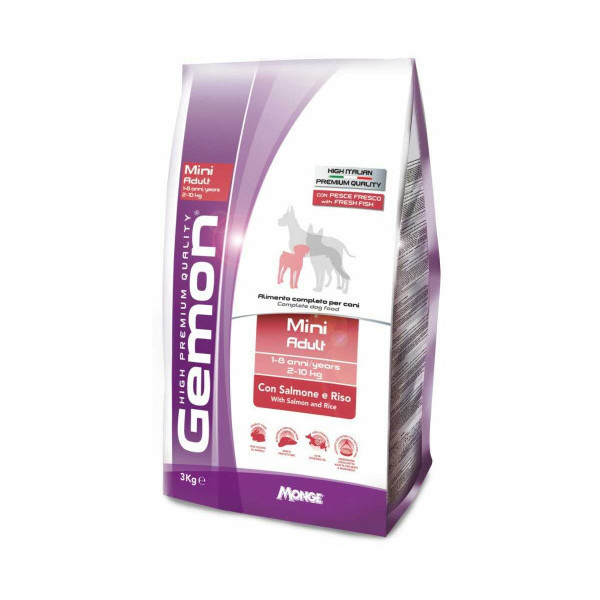 Сухой корм GEMON DOG Mini Adult лосоcь с рисом 1 кг