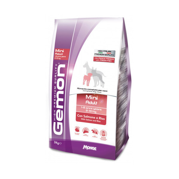 Сухой корм GEMON DOG Mini Adult лосось с рисом 3 кг