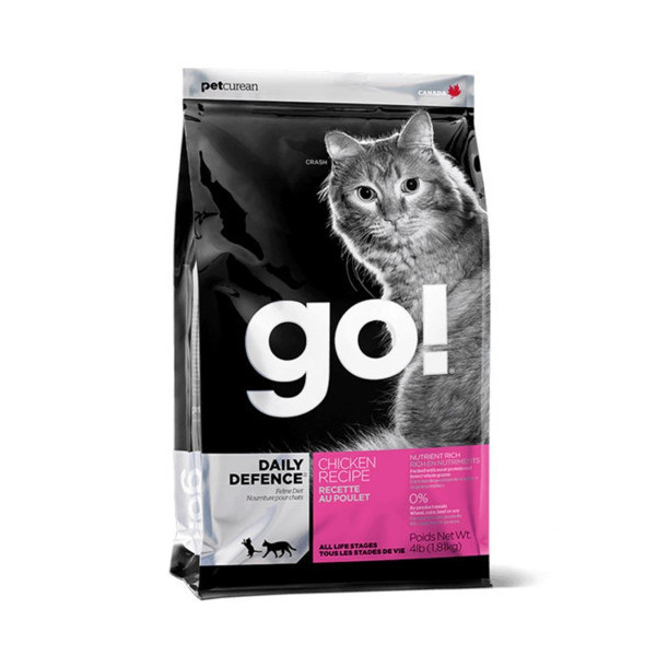 Сухой корм GO! Refresh + Renew Chicken Cat для котят и кошек со свежей курицей, фруктами и овощами, 1.81 кг