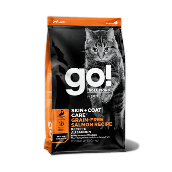 Сухой корм GO! Solutions Skin & Coat Care Salmon беззерновой, для кошек и котят, с лососем, 7.26 кг