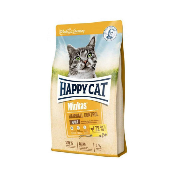 Сухой корм Happy Cat Minkas Hairball Control для выведения комочков шерсти для кошек, с птицей, 500 г