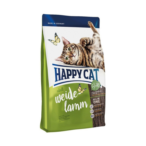 Сухой корм Happy Cat Supreme Adult Weide-Lamm для взрослых кошек от 12 месяцев, с ягненком, 4 кг
