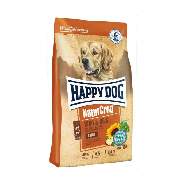 Сухой корм Happy Dog Adult NaturCroq Rind&Reis для взрослых собак, с говядиной и рисом, 15 кг