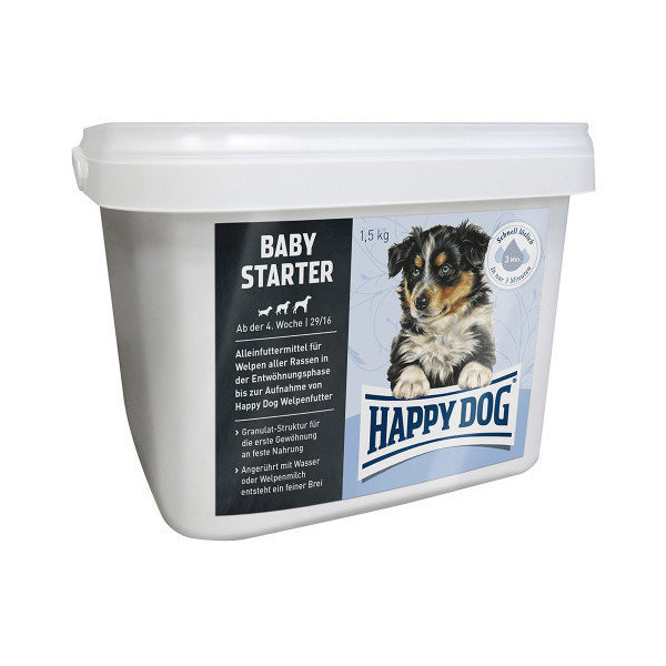 Сухой корм Happy Dog Baby Starter для щенков средних пород пород от 4-х недель, 1.5 кг