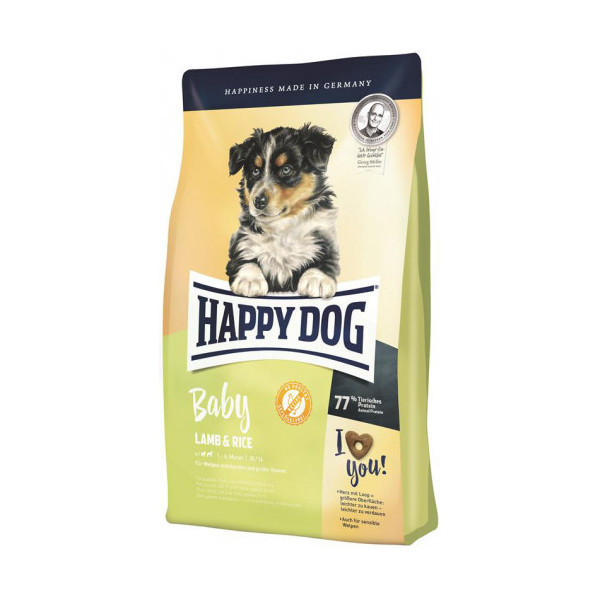 Сухой корм Happy Dog Baby для щенков средних и крупных пород от 4 недели с чувствительным пищеварением, 4 кг