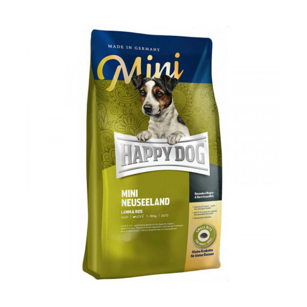 Сухой корм Happy Dog Mini Neuseeland для взрослых собак с чувствительным пищеварением, с ягненком, 1 кг