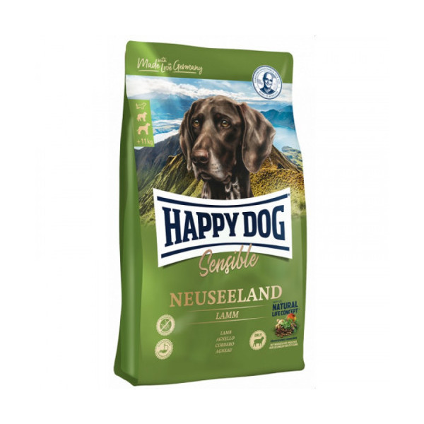 Сухой корм Happy Dog Neuseeland для взрослых собак с чувствительным пищеварением, с ягненком, 4 кг
