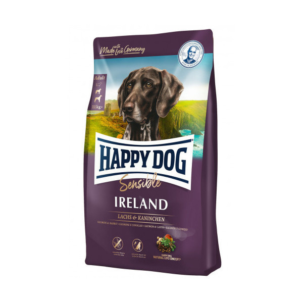 Сухой корм Happy Dog Supreme Sensible Ireland для взрослых собак от 11 кг с проблемами кожи и шерсти, 4 кг