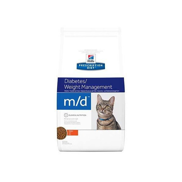 Сухой корм Hill's Prescription Diet Feline m/d Diabetes/Weight Management для кошек, с курицей, 5 кг