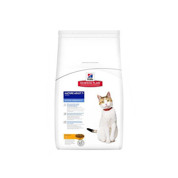 Сухой корм Hill's Science Plan Feline Mature Adult 7+ Active Longevity для кошек старше 7 лет, с курицей, 2 кг