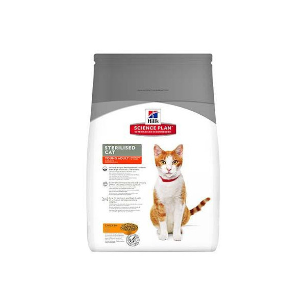 Сухой корм Hill's Science Plan Feline Young Adult Sterilised Cat для стерилизованных кошек, с курицей, 3.5 кг