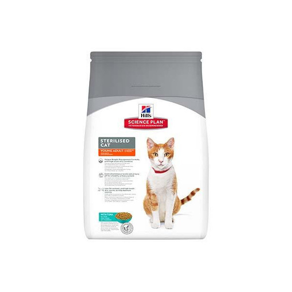 Сухой корм Hill's Science Plan Feline Young Adult Sterilised Cat для стерилизованных кошек, с тунцом, 1.5 кг