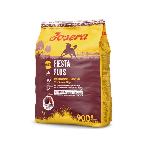Сухой корм Josera Adult Fiesta Plus для взрослых привередливых собак, с дополнительными крокетами, 900 г