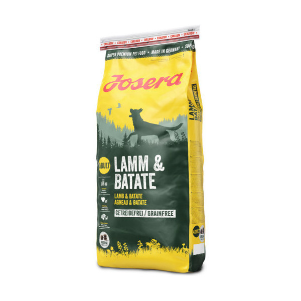 Сухой корм Josera Adult Lamm & Batate для взрослых и активных собак, с ягненком и бататом, 15 кг