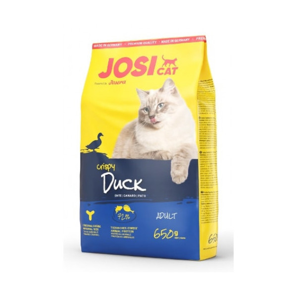 Сухой корм Josera JosiCat Adult Crispy Duck для взрослых кошек, с уткой, 650 г