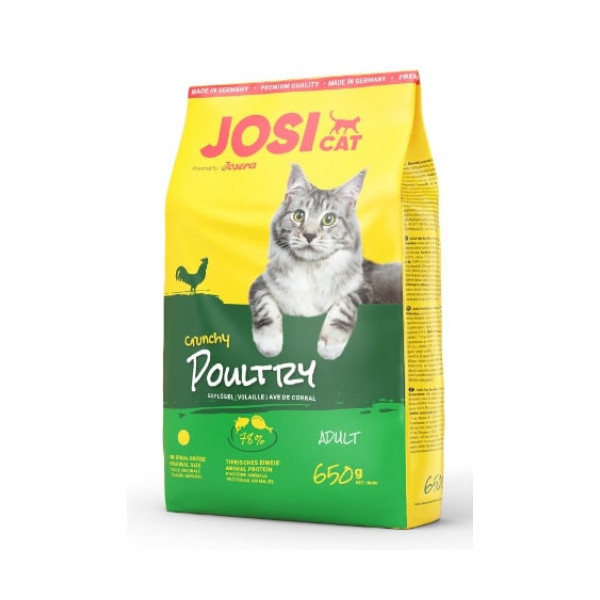 Сухой корм Josera JosiCat Adult Crunchy Poultry для взрослых кошек, с нежным мясом домашней птицы, 650 г