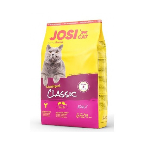 Сухой корм Josera JosiCat Adult Sterilised Classic для стерилизованных кошек и кастрированных котов, 650 г