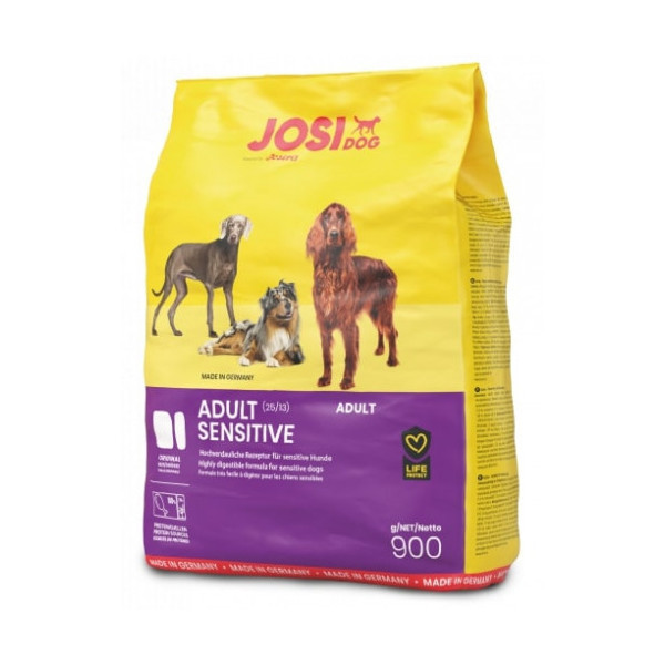 Сухой корм Josera JosiDog Adult Sensitive для взрослых собак с чувствительным пищеварением, с птицей, 900 г