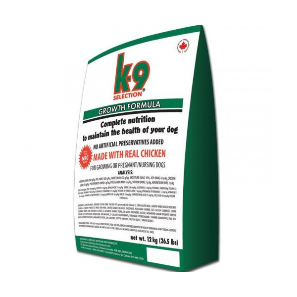 Сухой корм K9 Selection Growth Formula для щенков всех пород, 12 кг