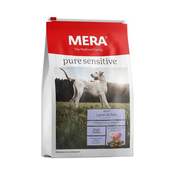 Сухой корм Mera Pure Sensitive Adult Lamm&Reis для взрослых собак, с ягненком и рисом, 1 кг