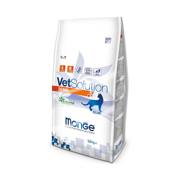 Сухой корм Monge VetSolution Renal feline для поддержания функционирования почек у кошек, 1.5 кг