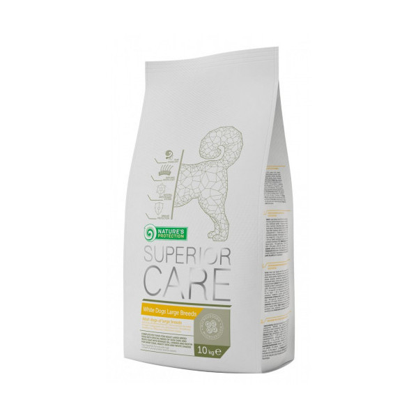 Сухой корм Natures Protection Adult для взрослых белошерстных собак больших пород, 10 кг
