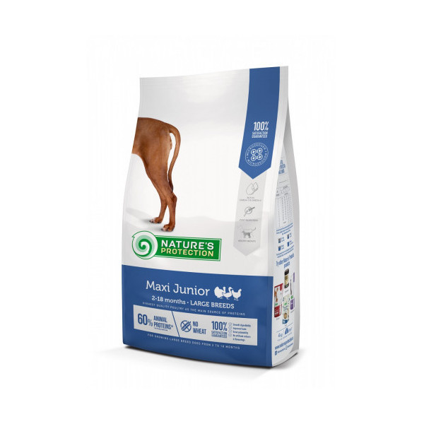 Сухой корм Natures Protection Maxi Junior для щенков больших пород, 4 кг
