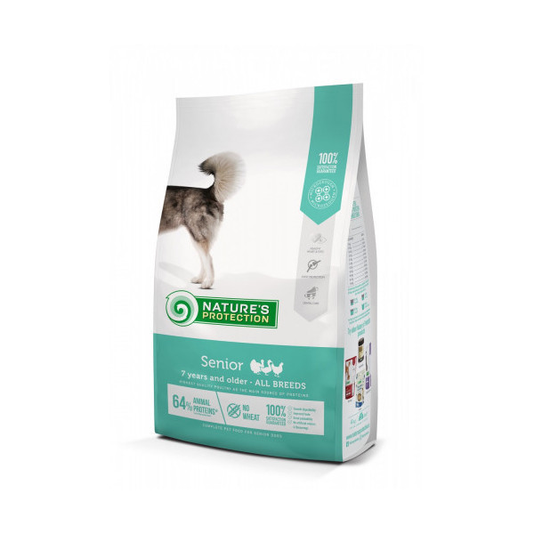 Сухой корм Natures Protection Senior для зрелых собак всех пород, 4 кг