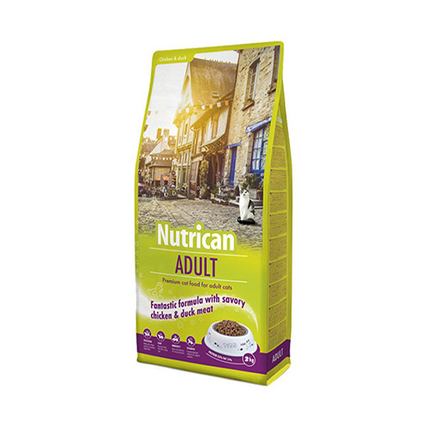 Сухой корм Nutrican Adult Cat для взрослых котов всех пород со вкусом курицы и риса, 10 кг